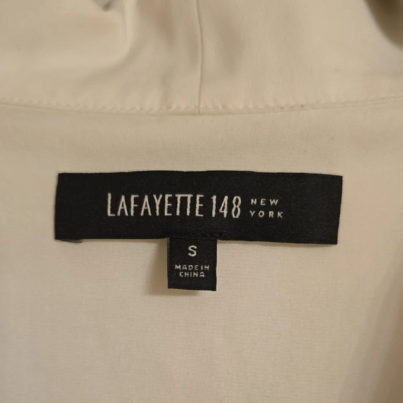 Lafayette 148 New York White Notched Collar Mini Dress Maternity - Picture 2 of 15